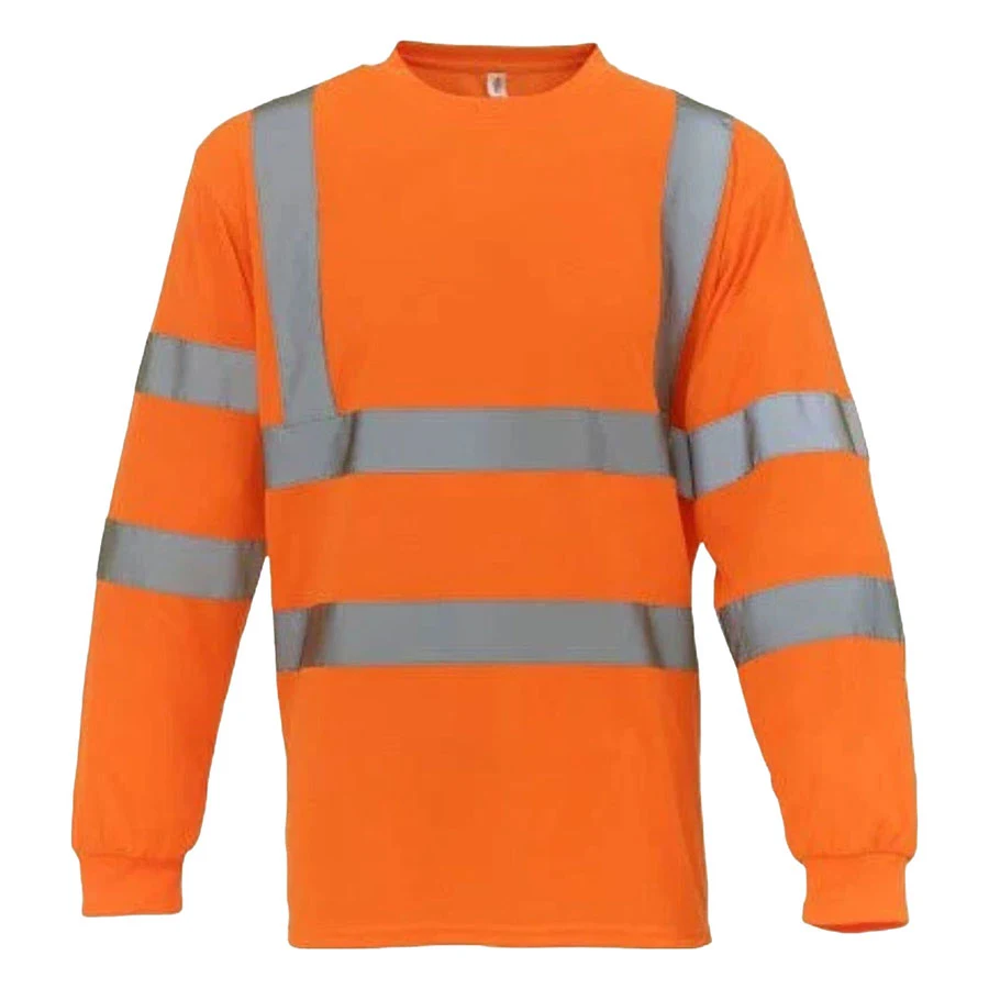 VISIPRO Long Sleeve Reflective Safety T-Shirt with Bands & 1