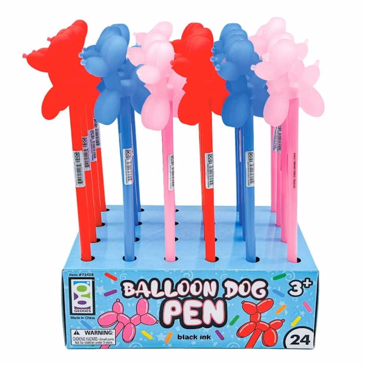 Balloon Dog Pens 24 Pack Display