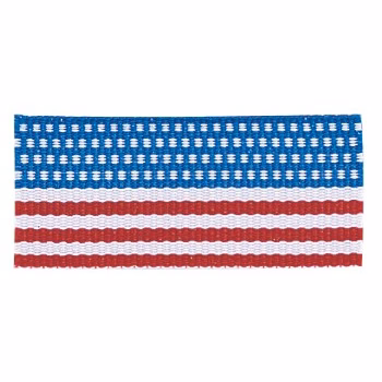Flag "V" Neck Ribbon with Clip, 7/8" wide