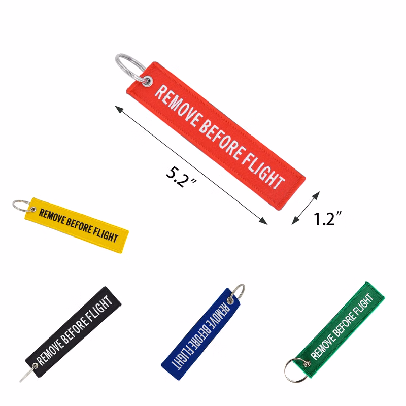 Double-Sided Embroidery Keychain Tag MOQ 100PCS