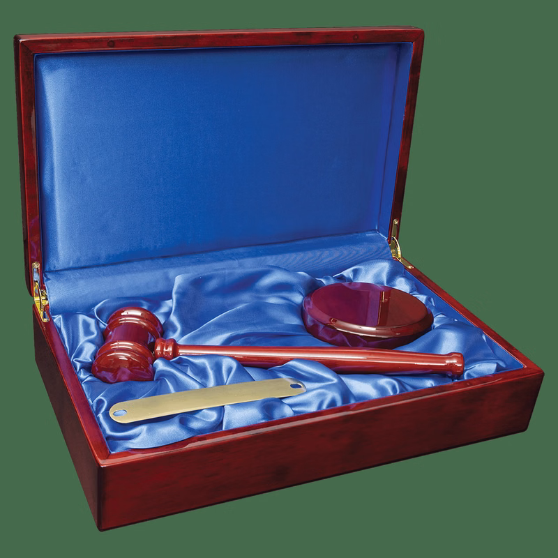 Rosewood Piano Finish Directors Gavel Set