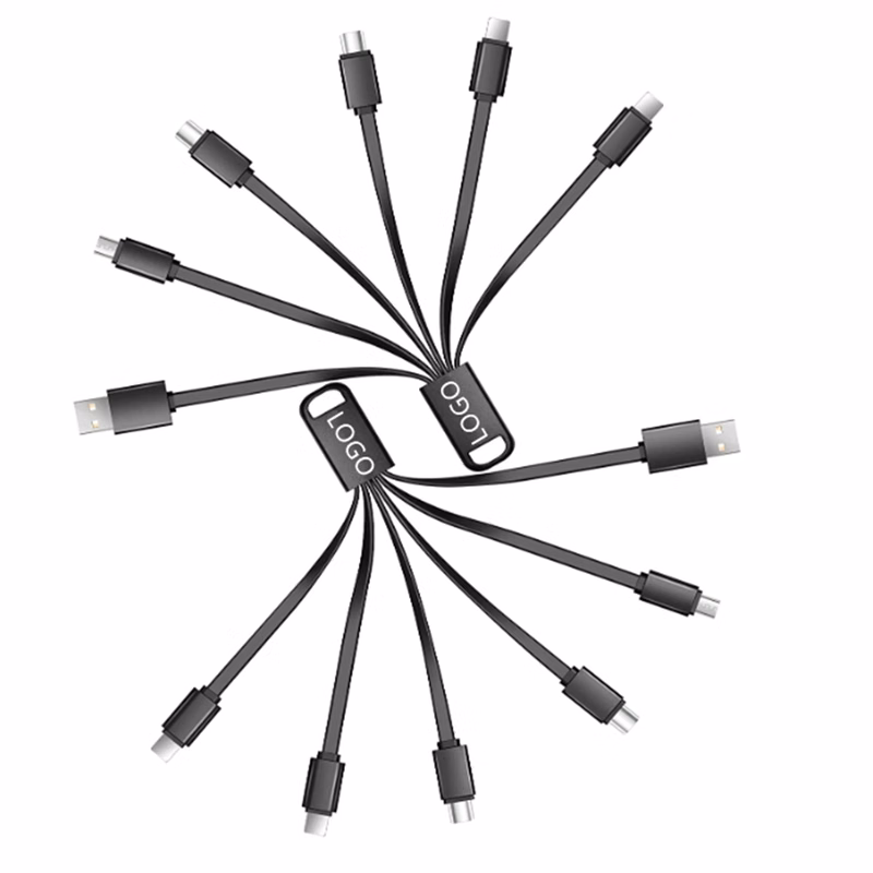 6 In 1 Multi Usb Charging Short Keychain Charger Cord