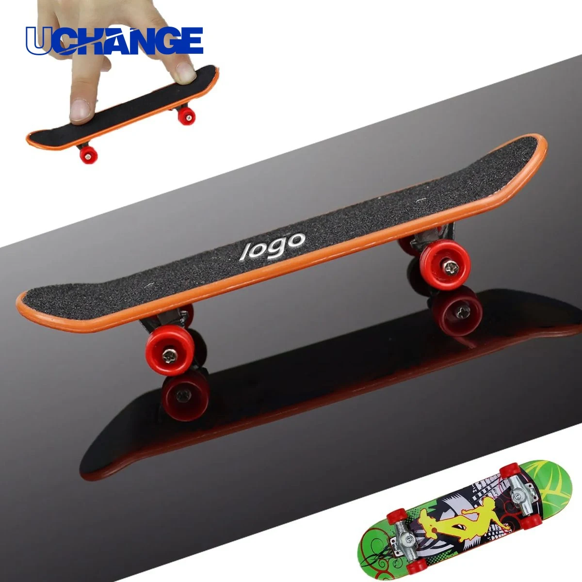 Mini U-Finger Skateboard Desk Toy Finger Sport for Play & Collection 1