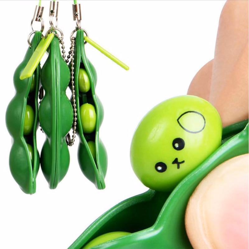 Edamame Keychain Fidget Toys