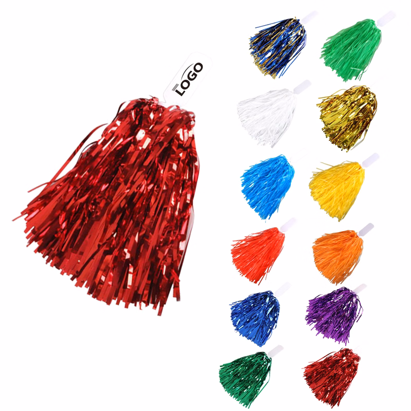 Solid Color Cheerleading Poms Flat Handle