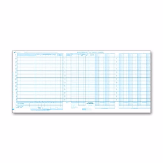 Payroll / disbursement sales and receipt journal