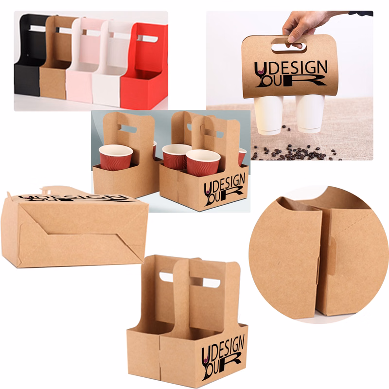 MOQ3000 Coffee Cold Drink Packaging Cup Holder