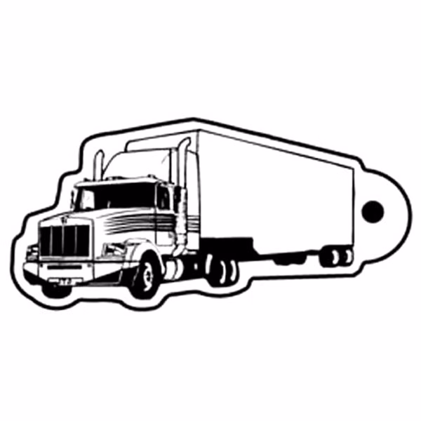 Semi Truck 7 Key Tag - Spot Color