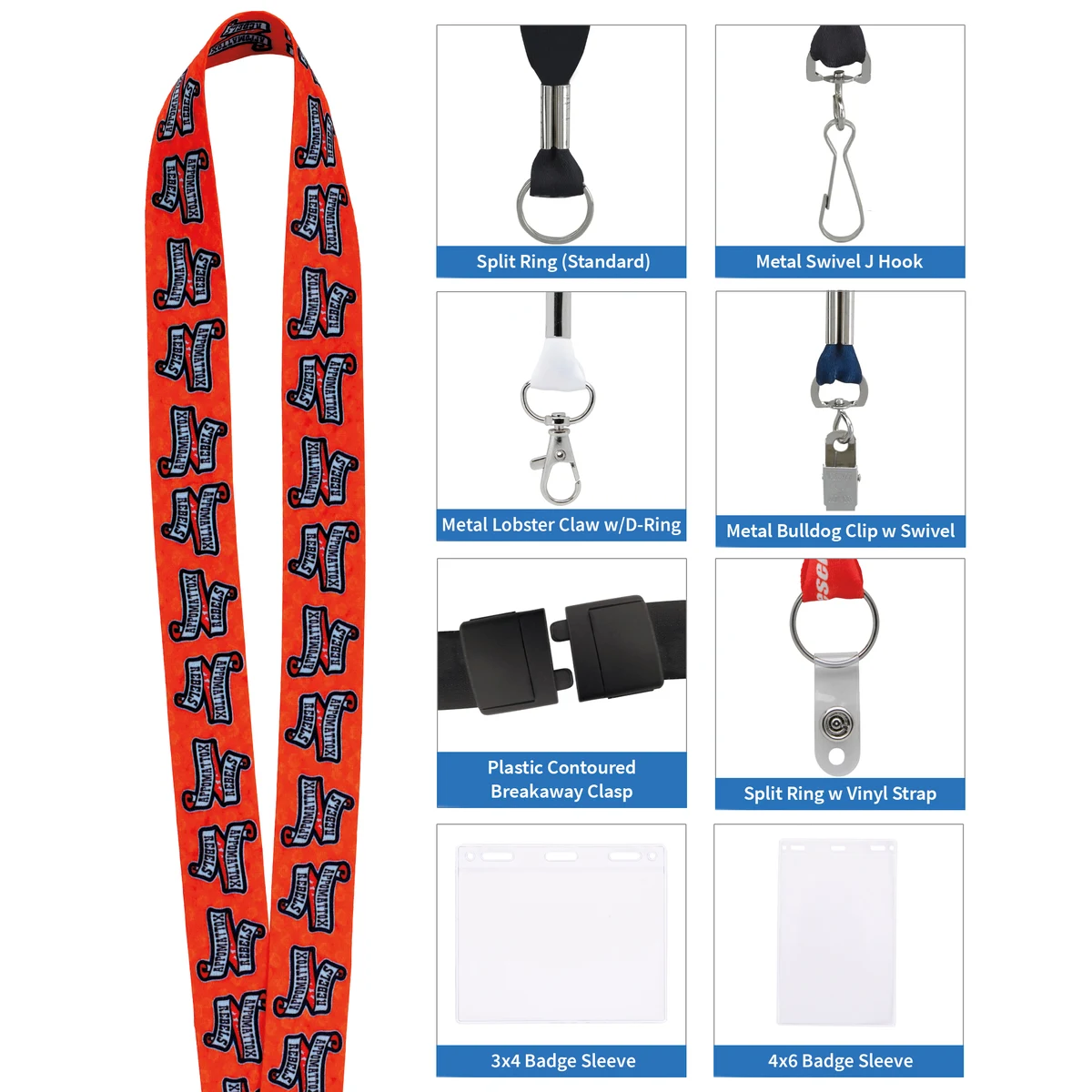 Good Value™ 1" RPET Fine-Print Lanyard 1