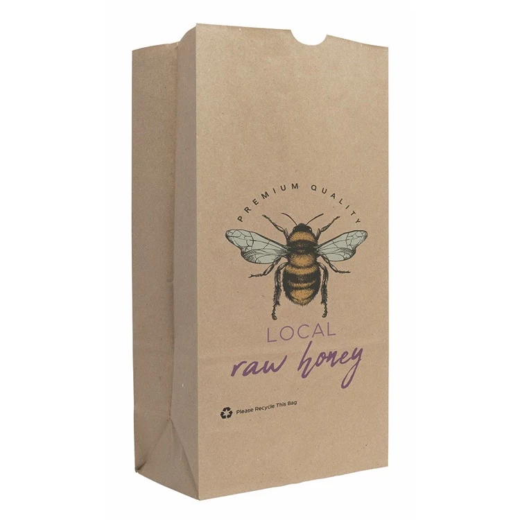 Full Color 1-Sided SOS Kraft Paper Bags (7.125" x 13.9375" x 4.375") 1