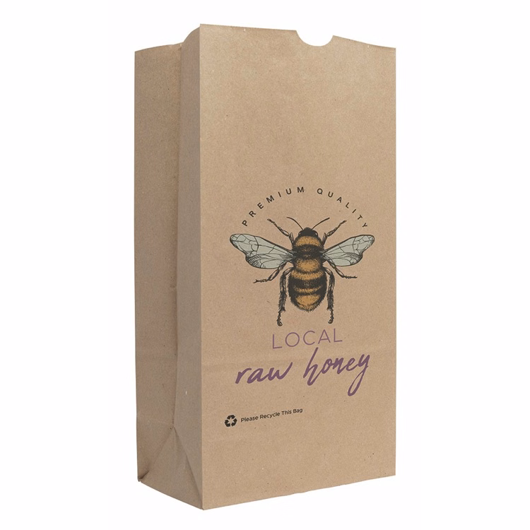 Full Color 1-Sided SOS Kraft Paper Bags (7.125" x 13.9375" x 4.375")