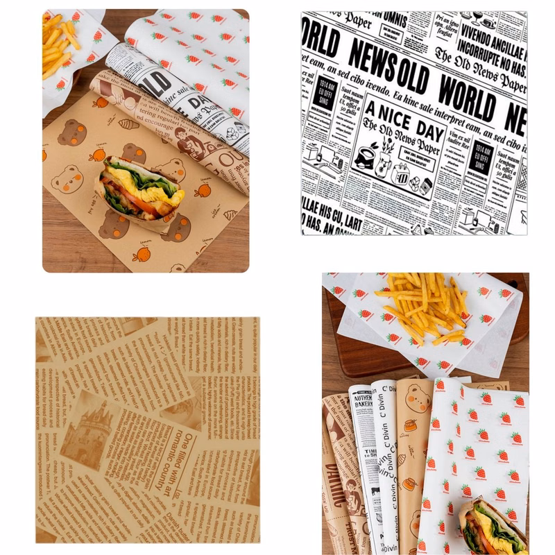 Oil-Resistant Disposable Hamburger Paper