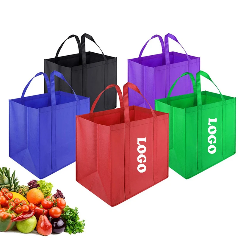 Large Non Woven Reusable Tote Bags for Grocery Shopping 1