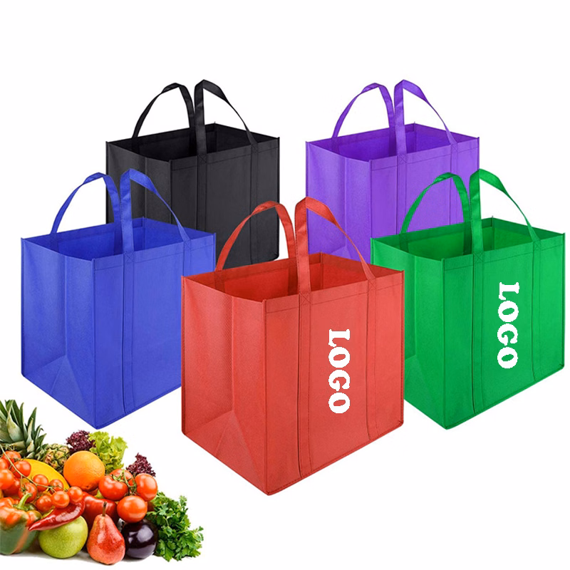 Large Non Woven Reusable Tote Bags for Grocery Shopping