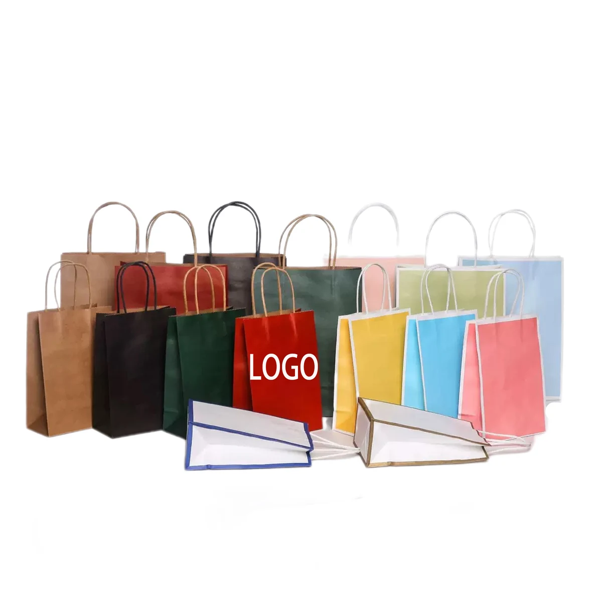 Eco-Friendly Shopping Kraft Paper Bags MOQ 100pcs 1