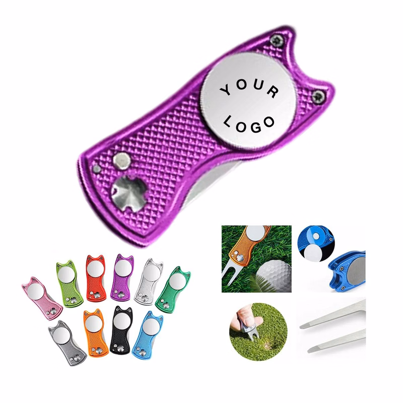 Compact Divot Tool for Golfers with Magnetic Marker
