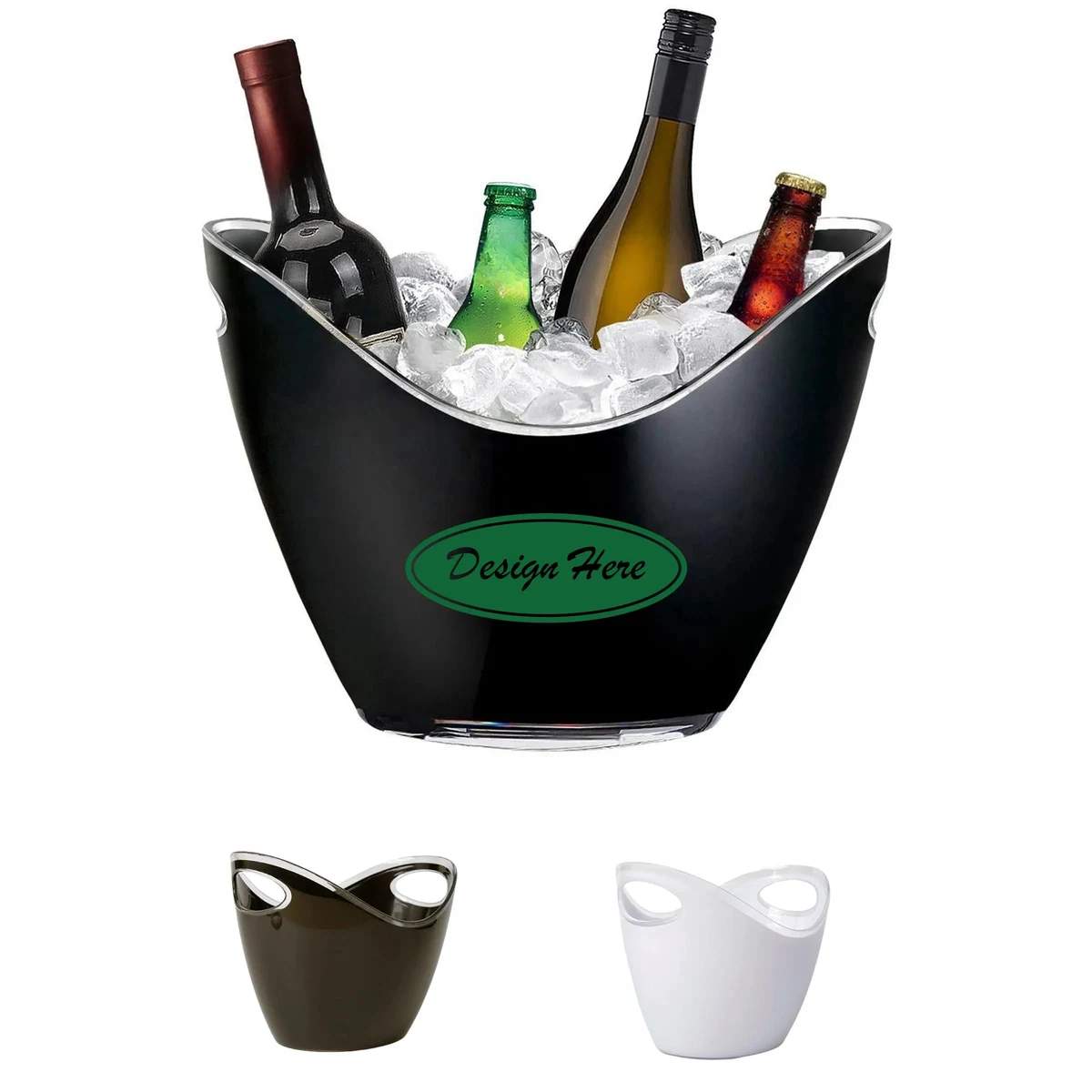 Stylish 8L PVC Ice Bucket with Handles 1