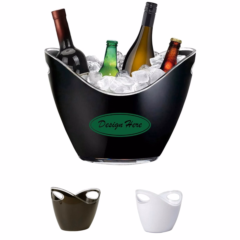 Stylish 8L PVC Ice Bucket with Handles