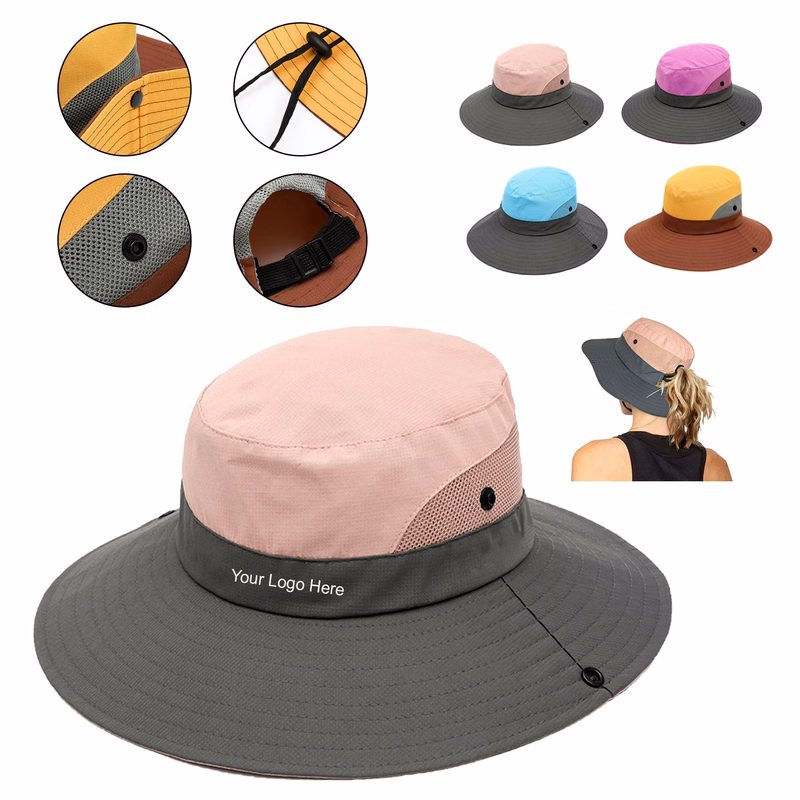 Womens Bucket Hat With Ponytail Hole