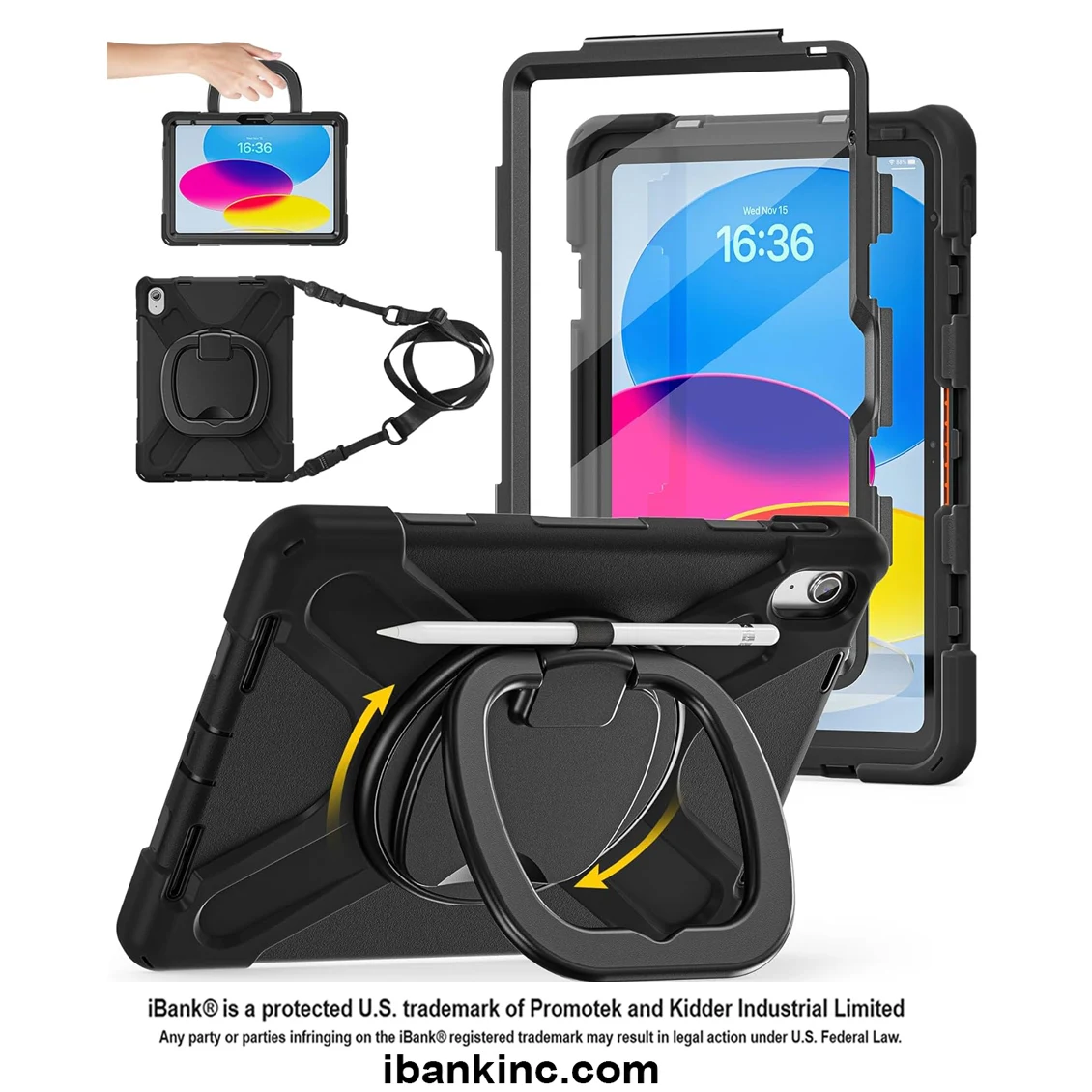 iBank ® Shockproof Case for iPad Air 13 M3 2025/ M2 2024, iPad Pro 12.9 1
