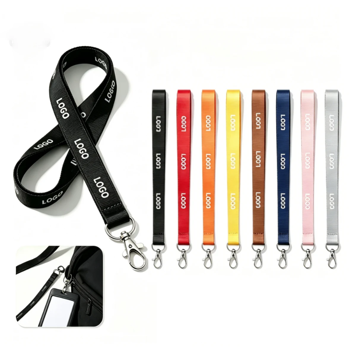 Personalized ID Pass Lanyard with Secure Metal Clip 1