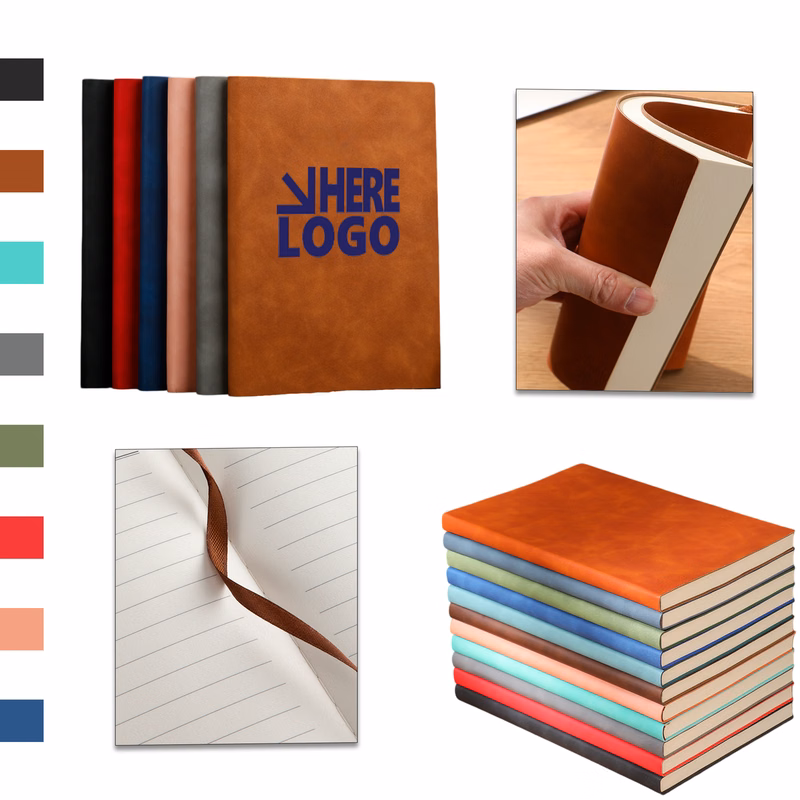 A6 Faux Leather Soft Cover Notebook