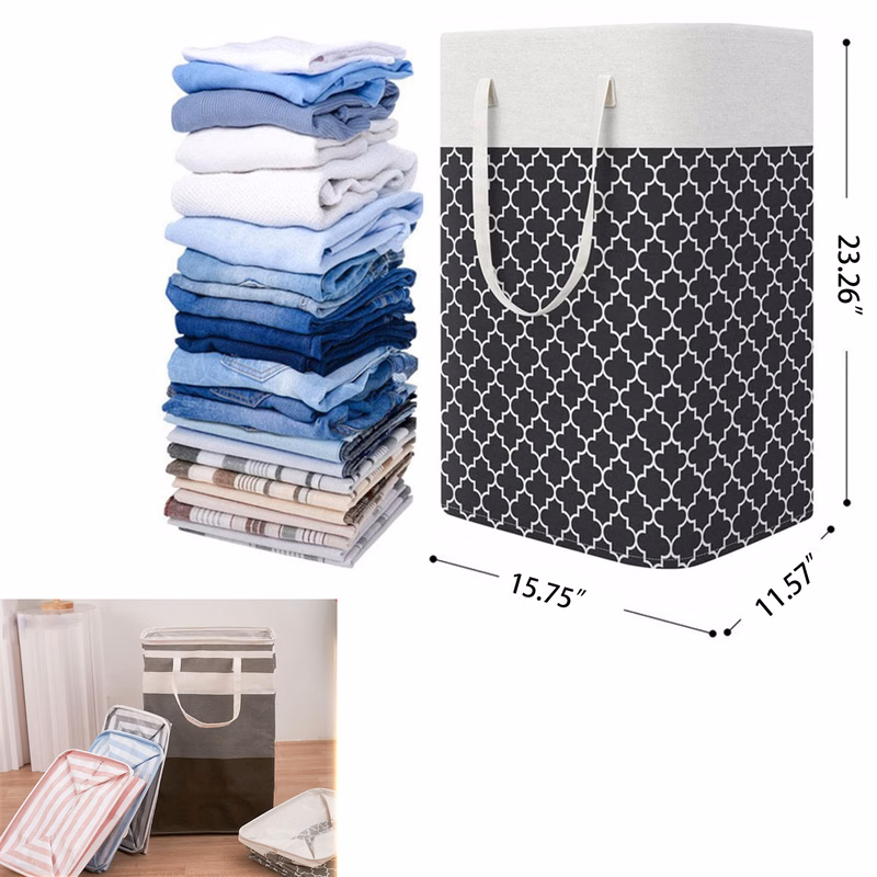 Laundry Basket in Bathroom for Cloth or Towel