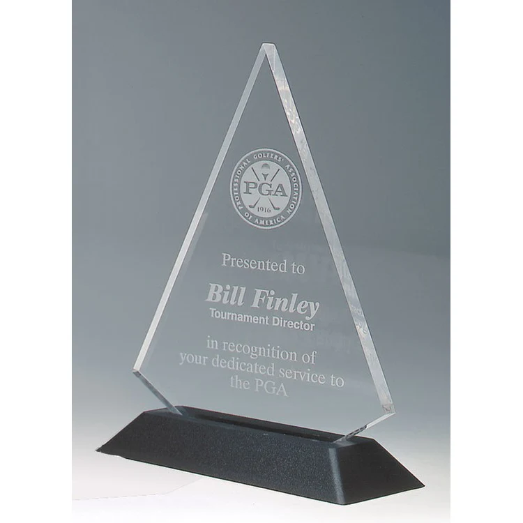 4 1/2" x 6" Clear Triangle Pop-In Acrylic (Base not included) 1