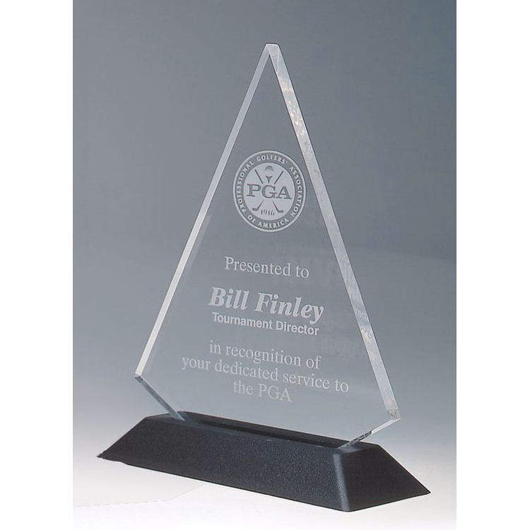 4 1/2" x 6" Clear Triangle Pop-In Acrylic (Base not included)