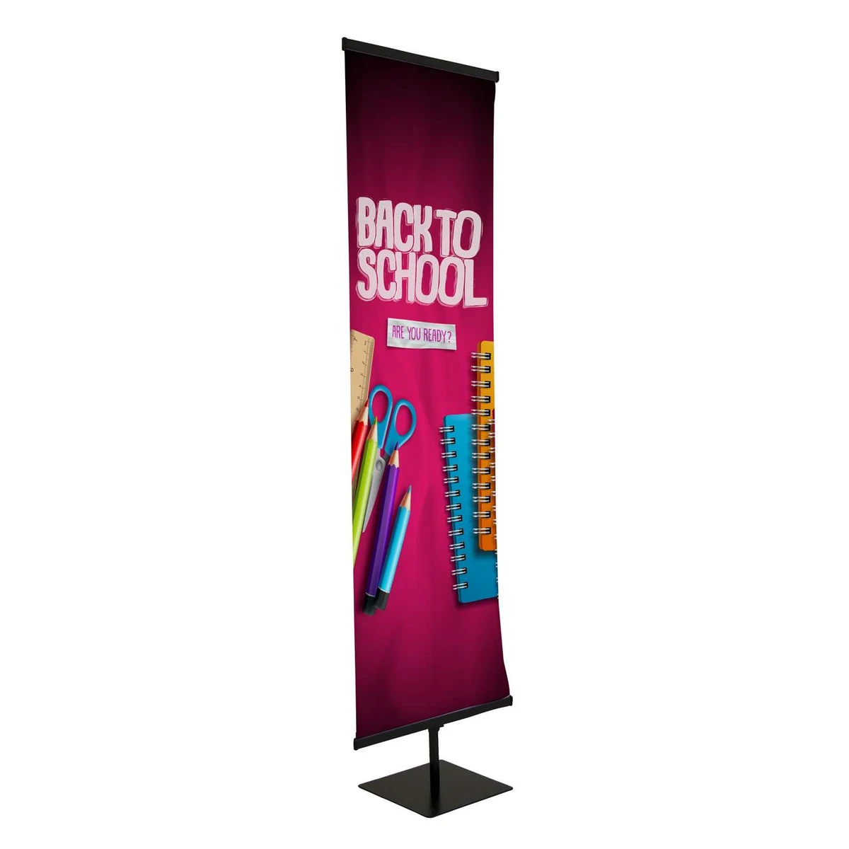 24" Everyday Snap Rail Banner Display Single-Sided Kit 1