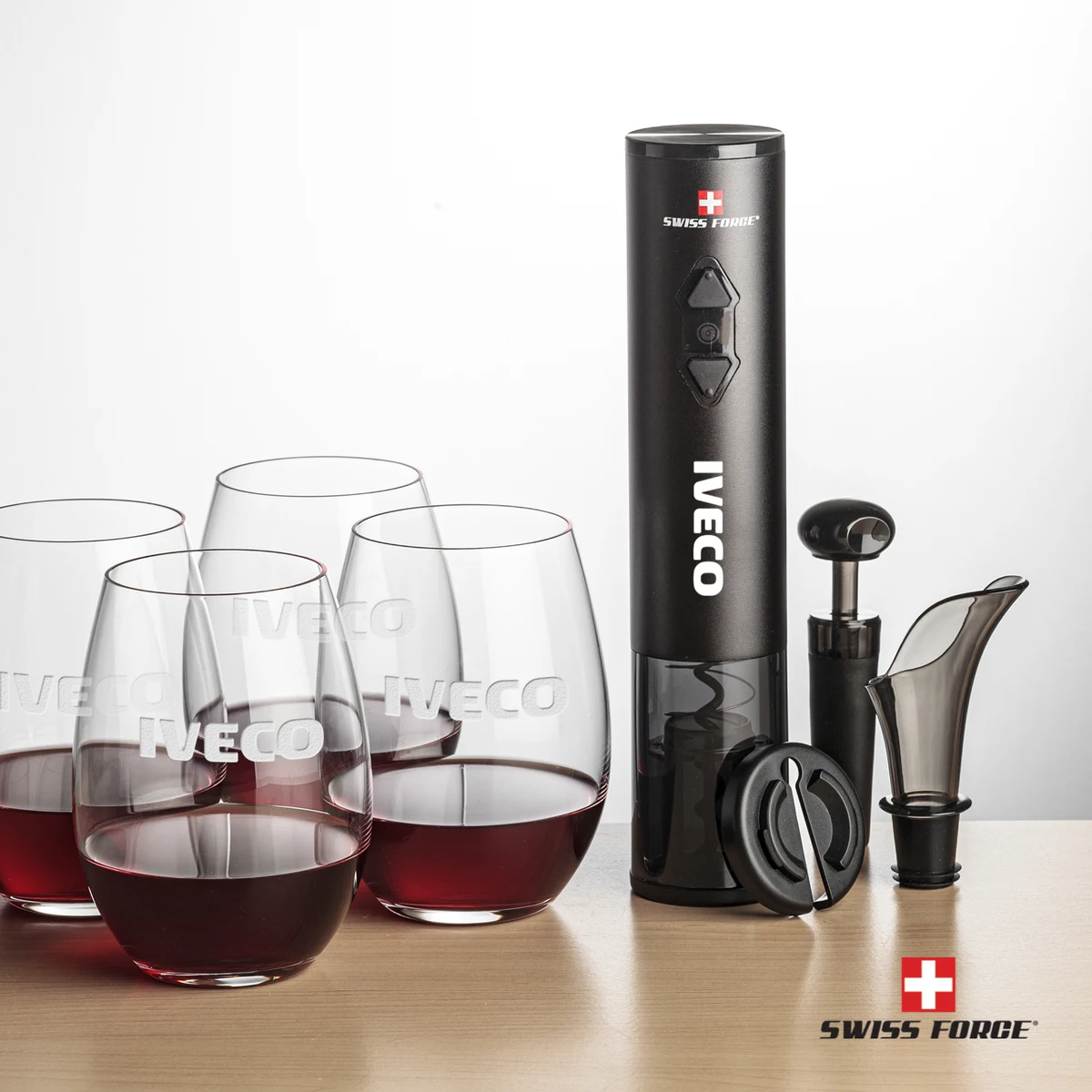 Swiss Force® Opener Set & Carlita Stemless Wine 1