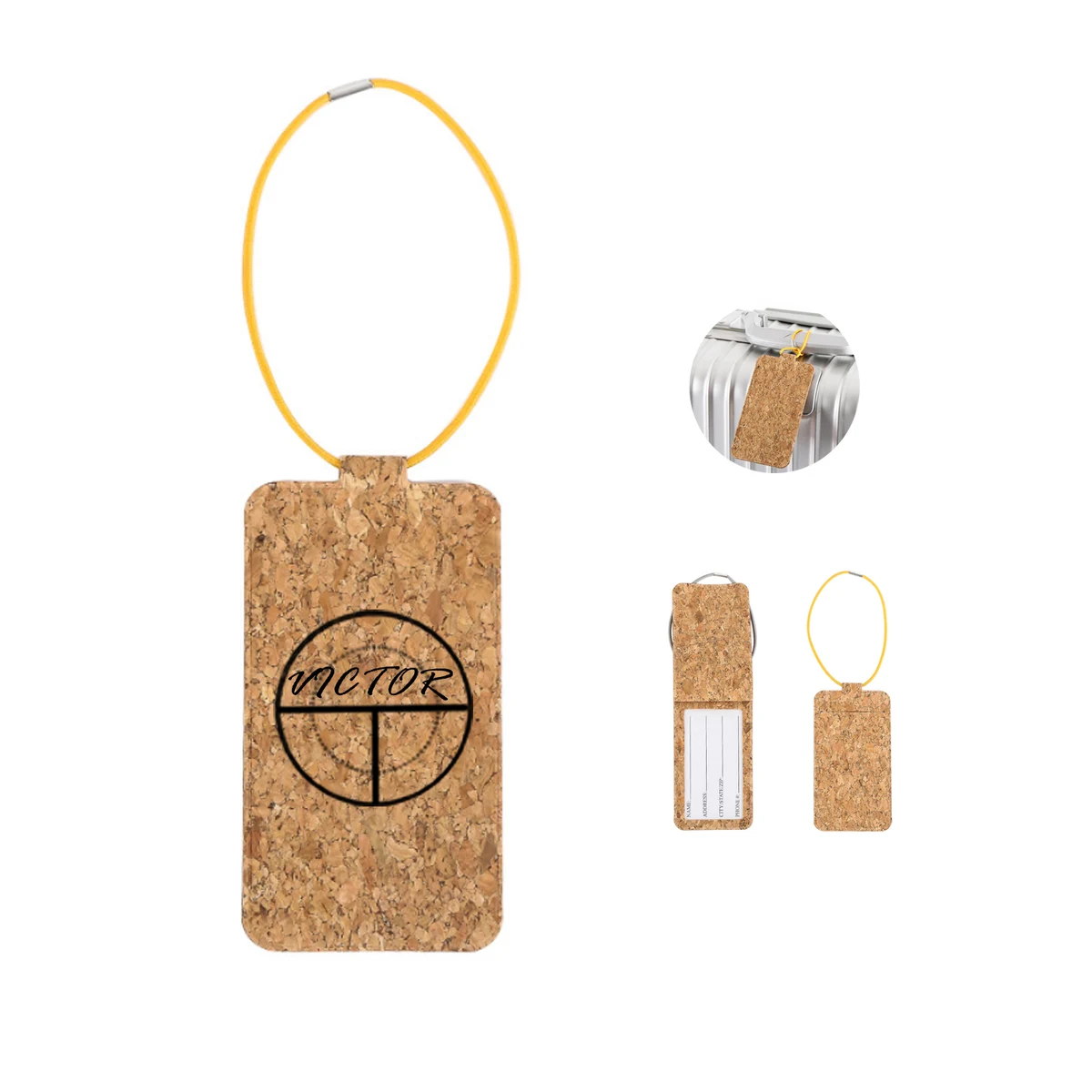 Waterproof PU Leather Travel Tag for Suitcases 1