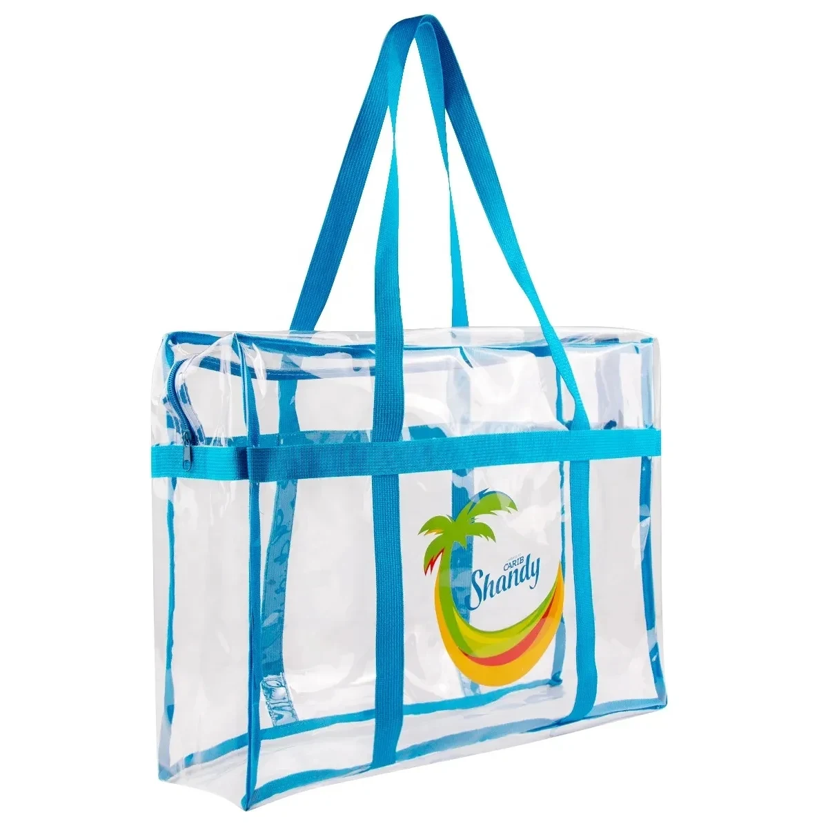 Custom Clear PVC Beach Tote Bag 1