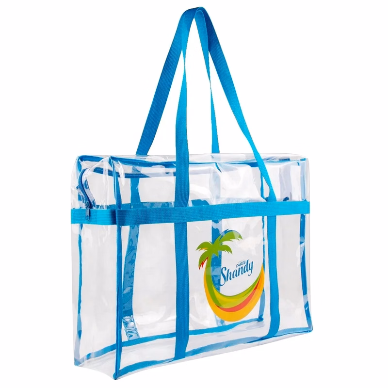 Custom Clear PVC Beach Tote Bag