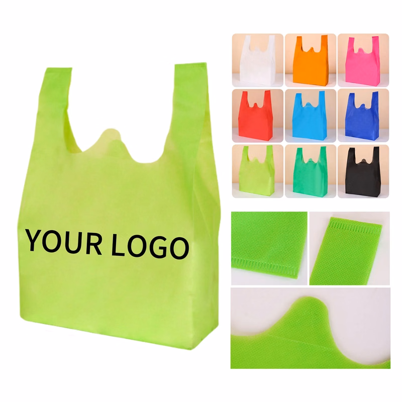 Reusable Non Woven Vest Bag Compact and Sturdy Build