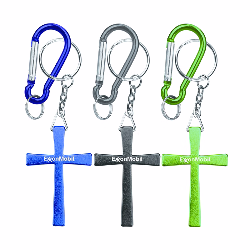 Cross shape key chain with Carabiner