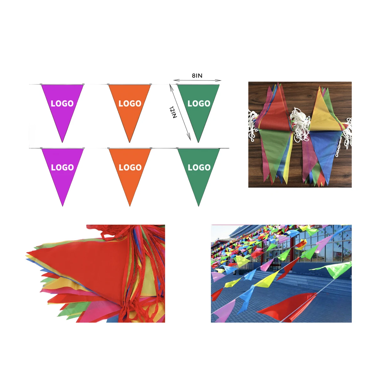MOQ 10 PCS Full Color Advertising Pennant 1
