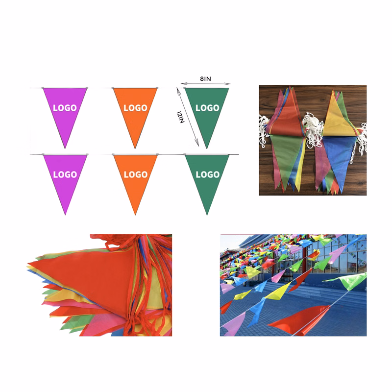MOQ 10 PCS Full Color Advertising Pennant