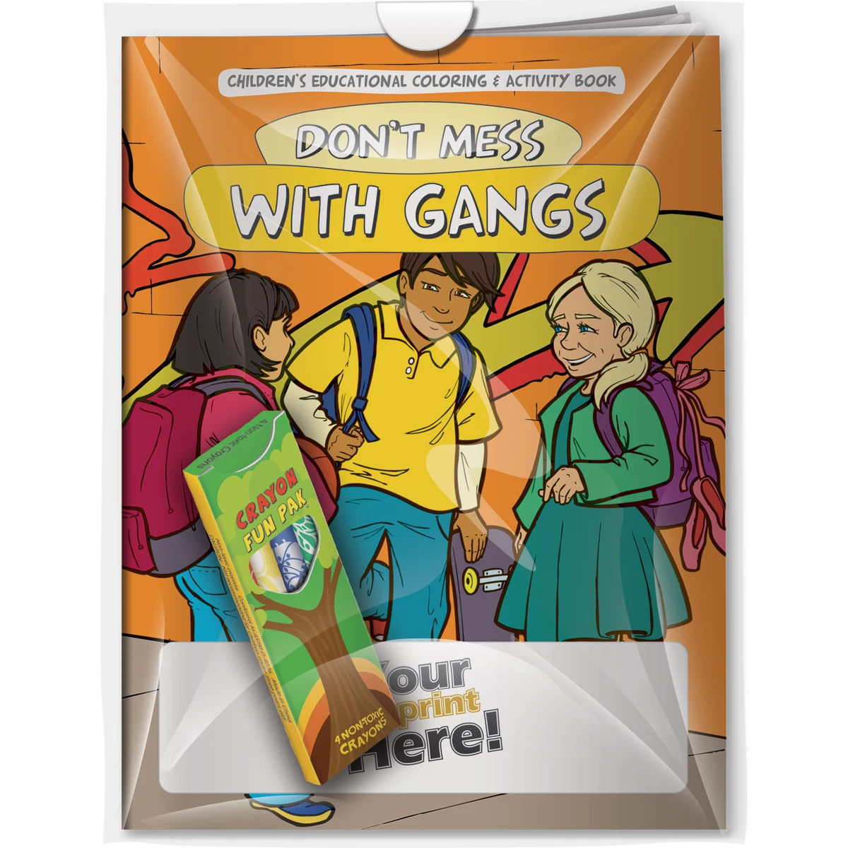 Combo Pack - CB1088 Coloring Book & 4-Pack of Crayons in a Poly Bag 1