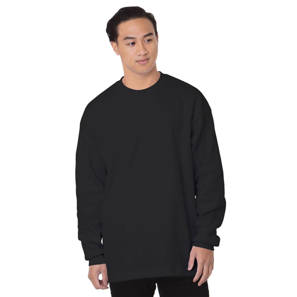 Made In USA 100% Pre-Shrunk Waffle Knit Thermal Long Sleeve, custom hoodie or sweatshirt with logo imprint 1