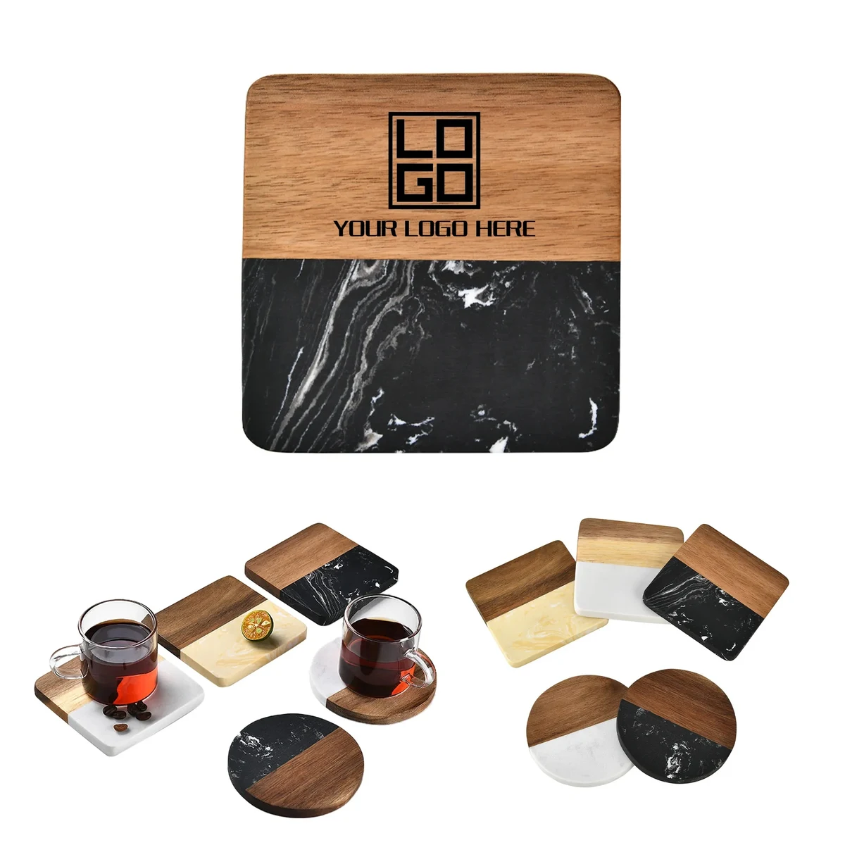 Marble and Wooden coaster MOQ20pcs 1