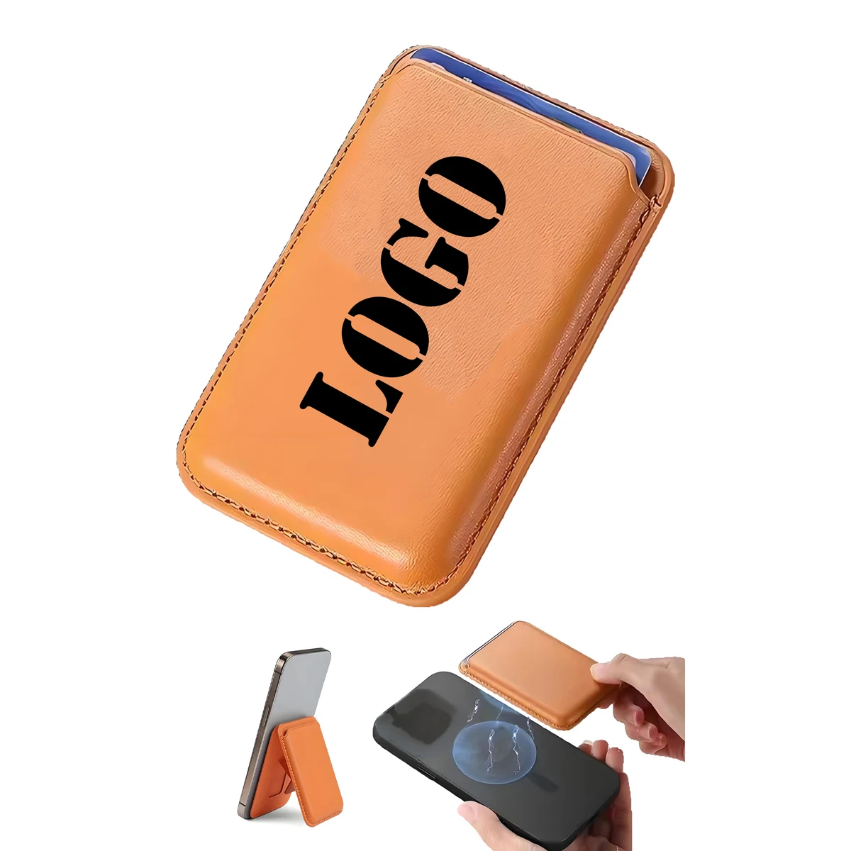 PU Leather Magnetic Card Wallet for Smartphones 1