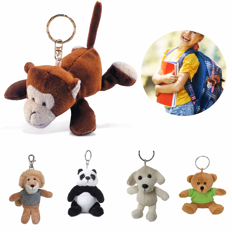 Monkey Plush Keychain Stuffed Animal Toy