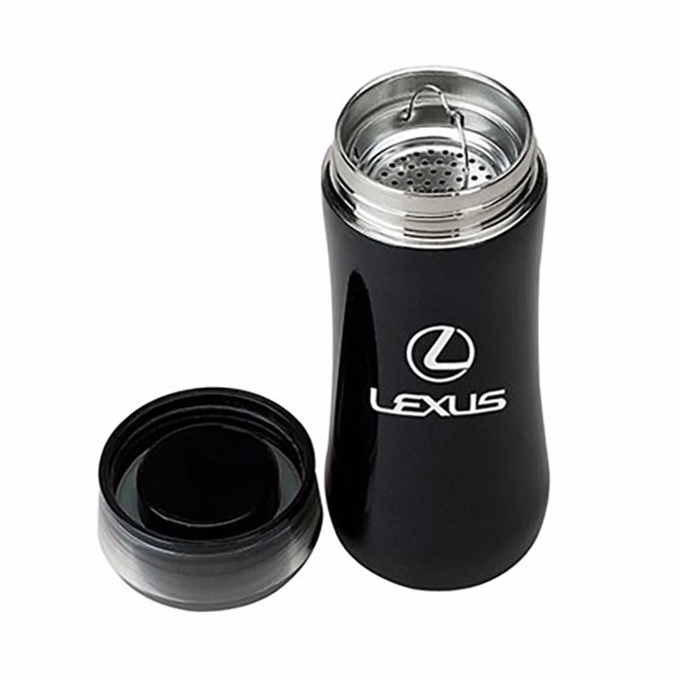 10 oz Stainless Steel Vacuum Flask With Tea Strainer.