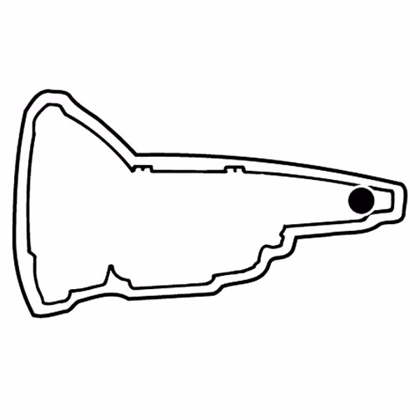 Small Transmission Outline 1 Key Tag (Spot Color)