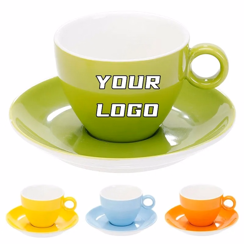 7.5 oz. Cups with Saucer for Latte Coffee
