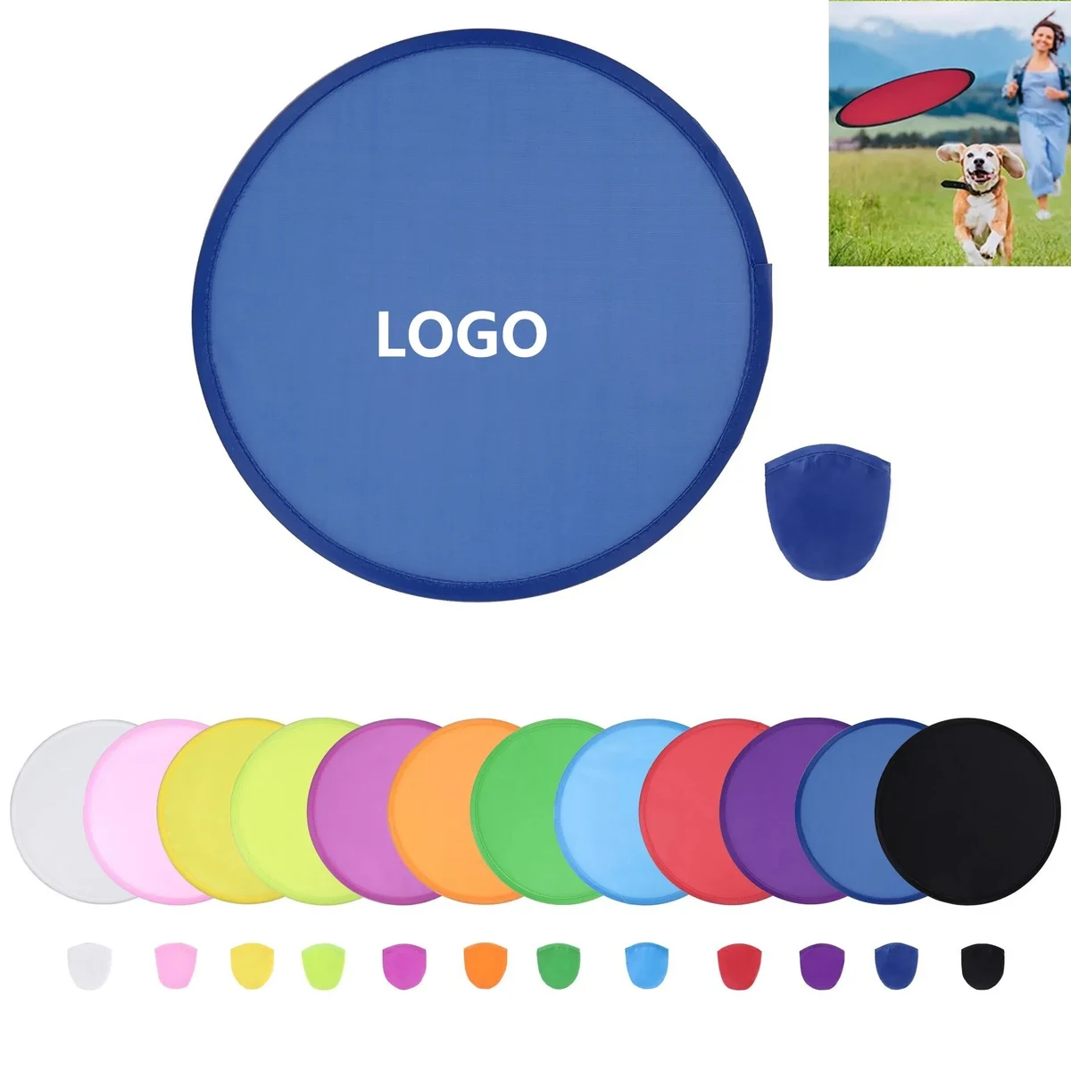 Fold Up Flying Disc with Pouch 1