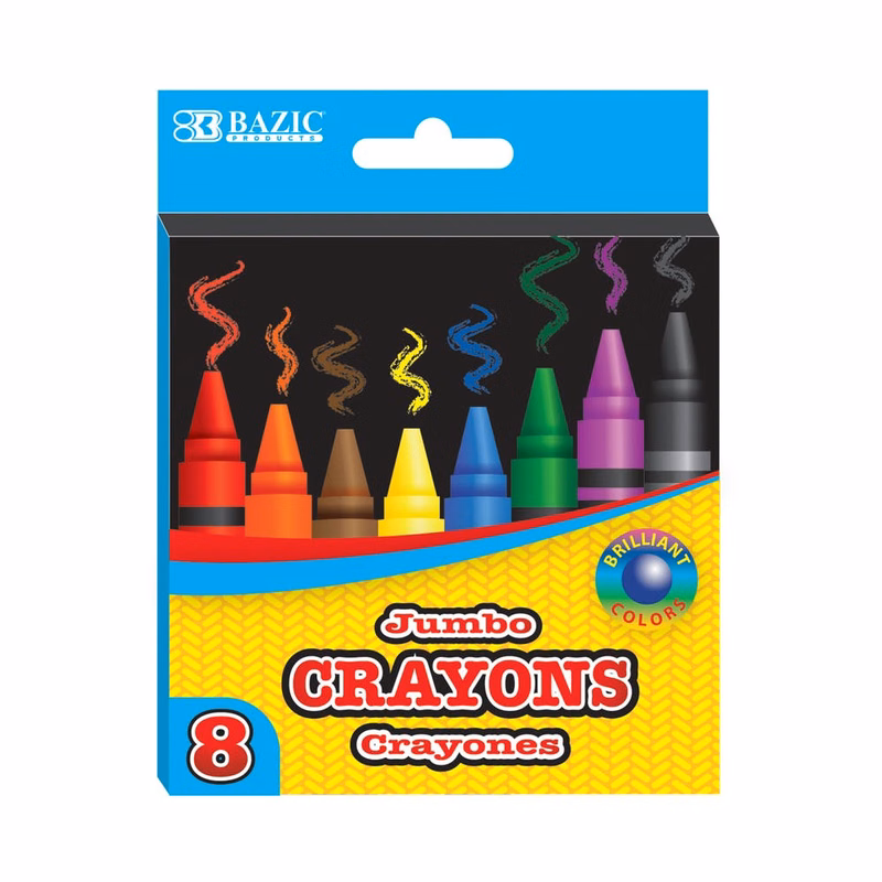 Crayons - Jumbo 8 Count Assorted Colors