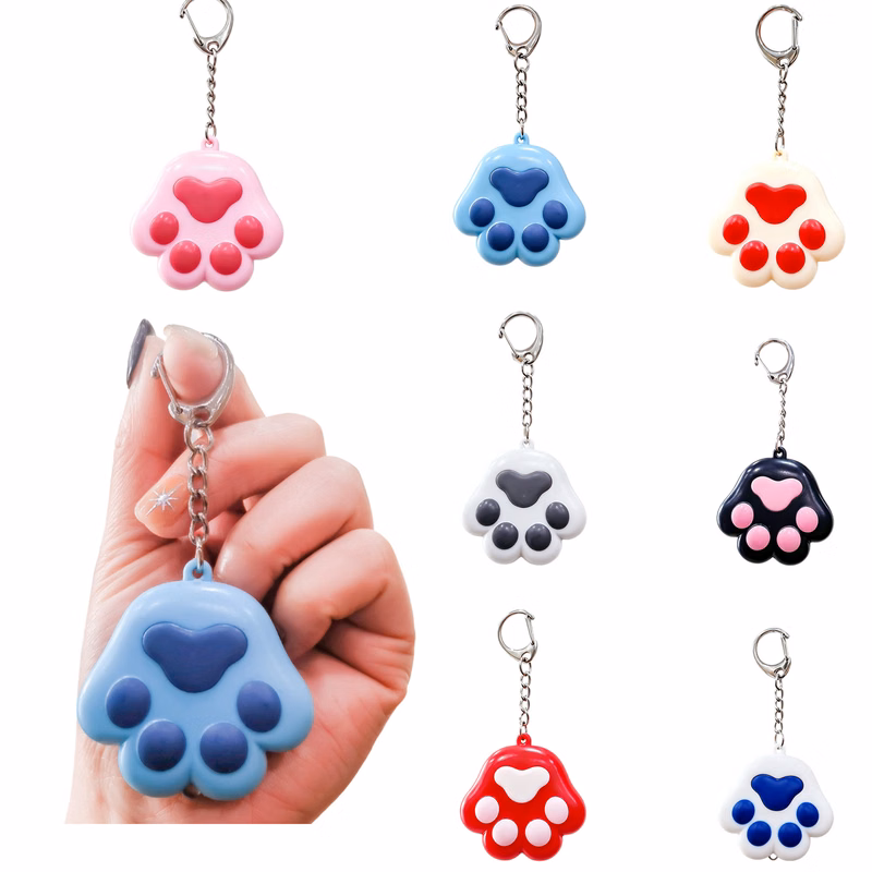 Cute Cat Paw Shaped Fidget Keychain