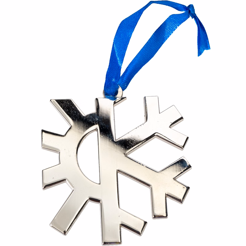 Shiny Zinc Cast Ornament: 2.5" W x 2.5" H